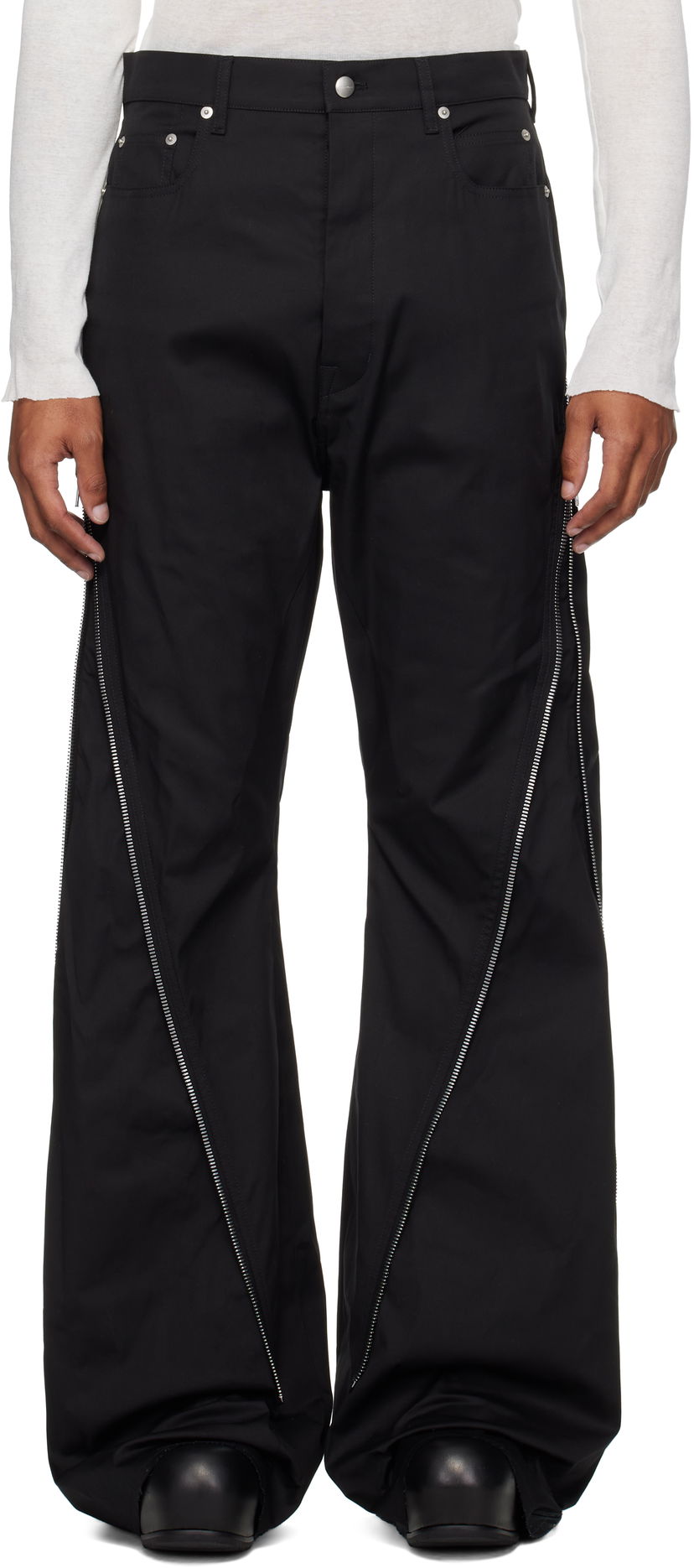 Hlače Rick Owens Rick Owens Bolan Banana Trousers Črna | RU02E1343 TE
