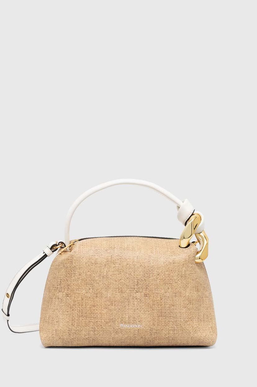 Torba za čez ramo JW Anderson Small Corner Bag Bež | HB0603.LA0318.150