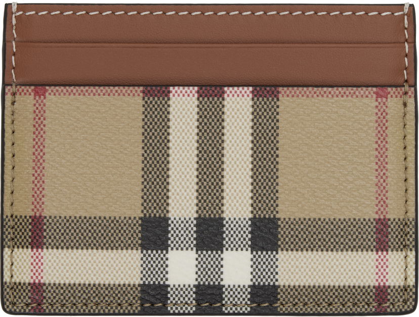 Denarnica Burberry Burberry Check Case Card Holder Bež | 8109801