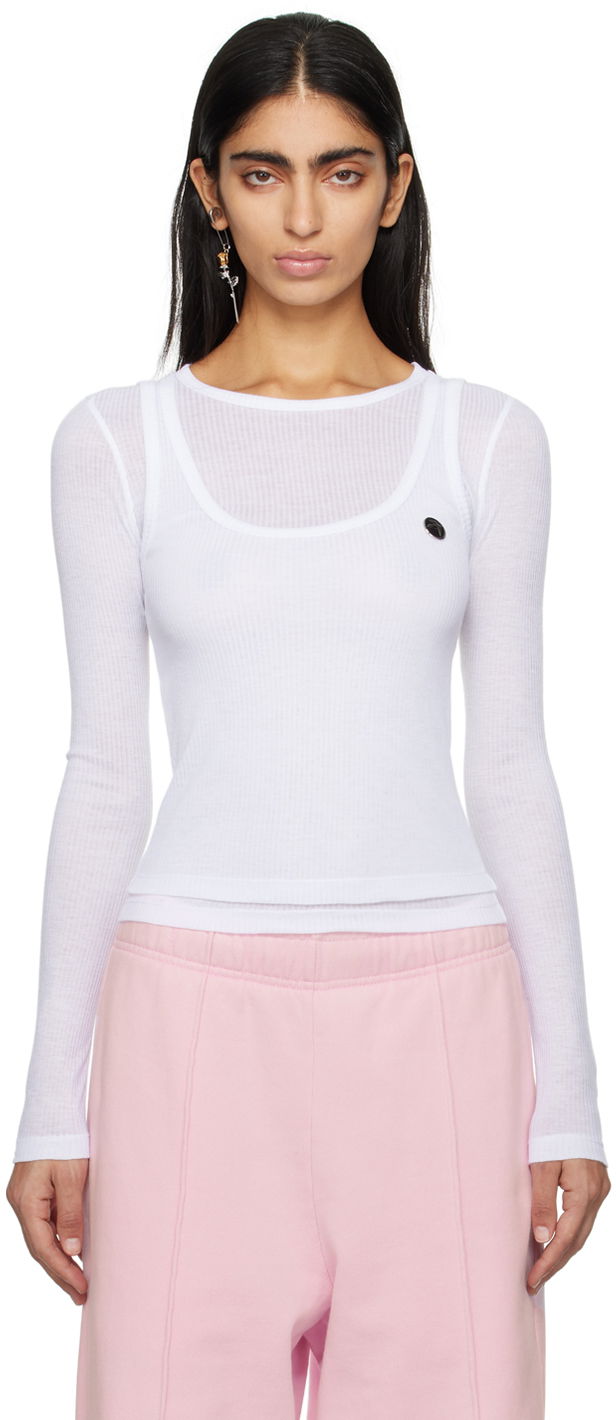Majica Ambush Double Layer T-Shirt Bela | BWAG005S24JER0010100