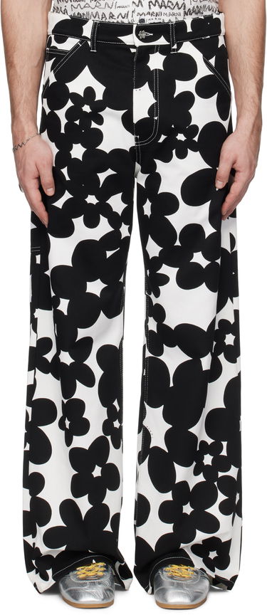 Cargo hlače Marni Marni Dillies Print Cargo Pants Bela | PUMU0287A0 UTC462, 0