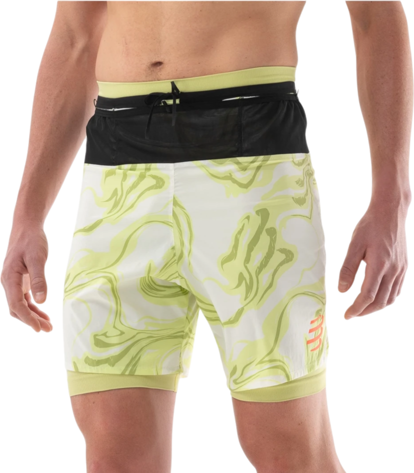 Kratke hlače Compressport Compressport Trail Racing 2-in-1 Shorts Rumena | ashm3710-ashm3710050