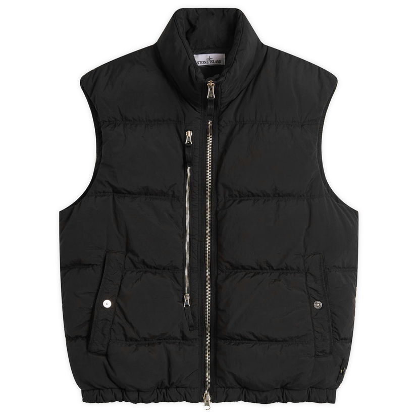 Telovnik Stone Island Nylon Metal EcoNyl Down Vest, Size Large Črna | K2S15G100006-V0029