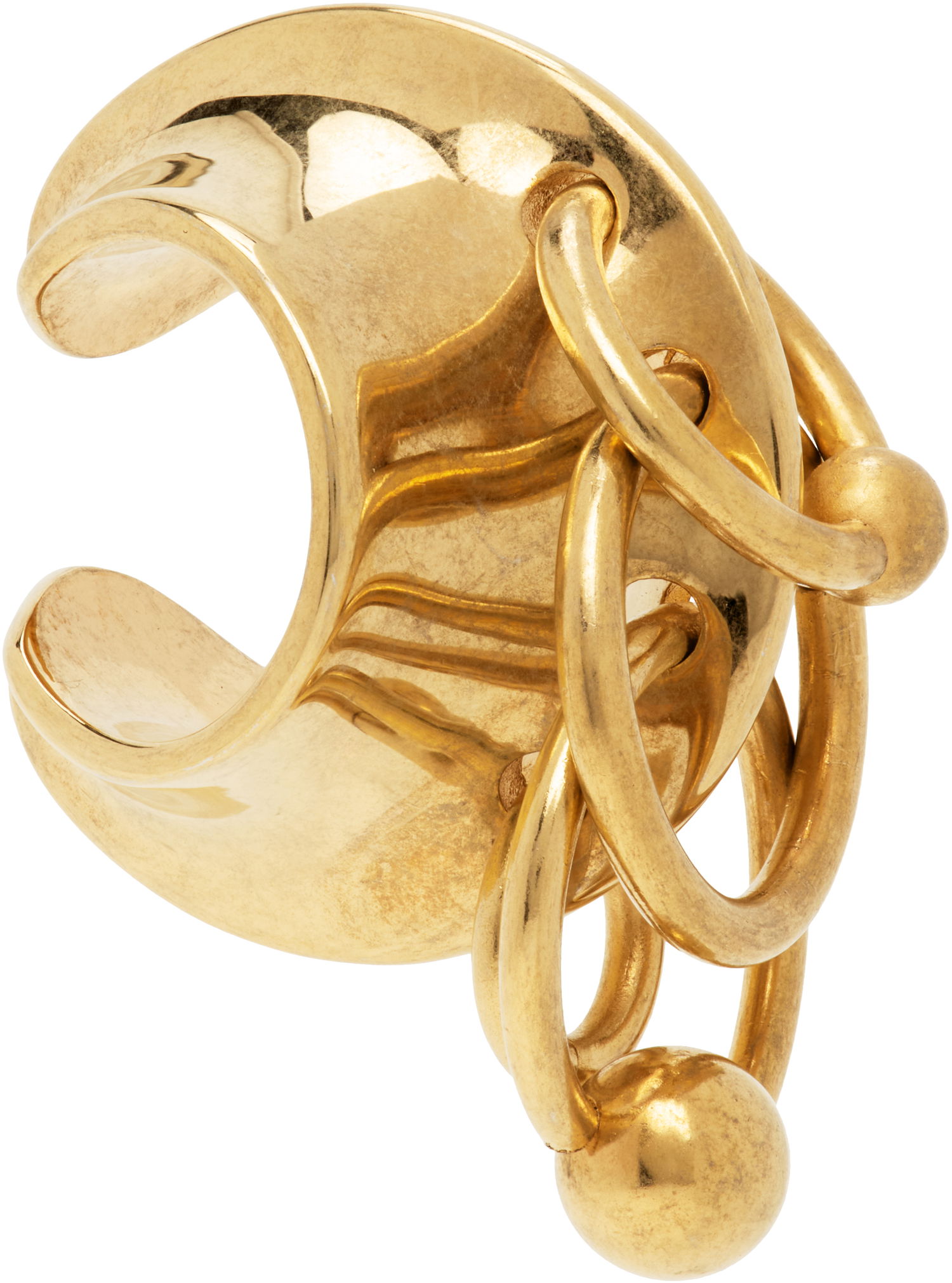 Uhani Jean Paul Gaultier Jean Paul Gaultier 'The Multi-Piercing' Ear Cuff Kovinski | 24/25-U-BO038-X053-92, 1