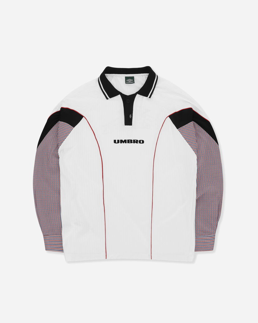 Polo majica Umbro Long Sleeve Polo Shirt Bela | UBMW0151FA105 WTH0001