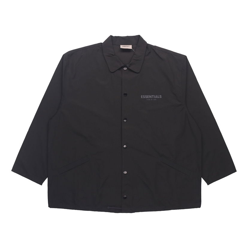 Vetrovka Fear of God Essentials Coaches Jacket Črna | FOG-SS21-628
