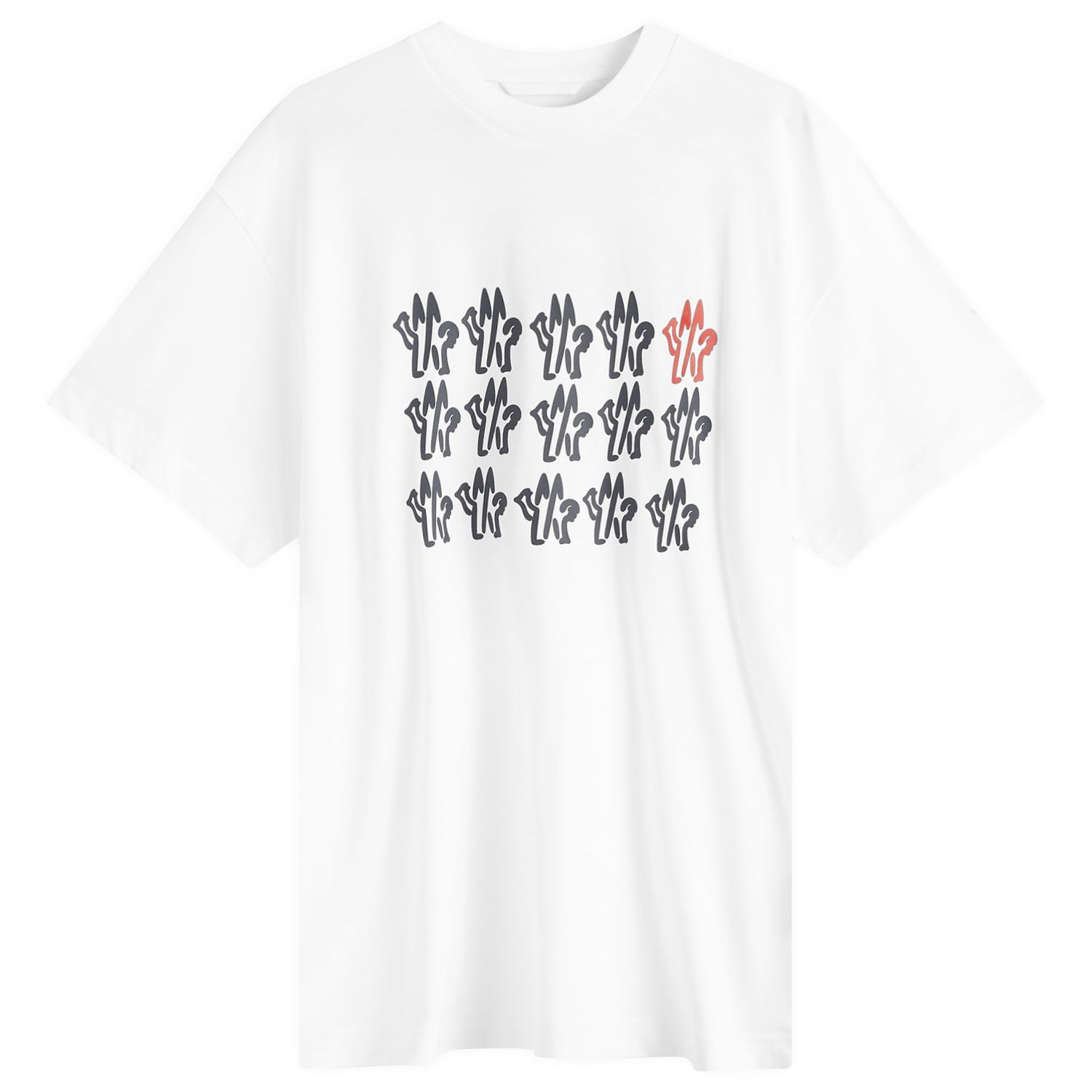 Majica Moncler Text Logo T-Shirt Bela | 8C000-51-89AJS-00A, 0