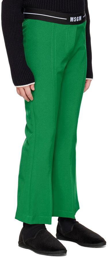 Hlače MSGM MSGM Kids Flared Trousers Zelena | MS029176, 1