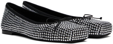Obleke Alexander Wang Alexander Wang Billie Crystal Ballerina Flats Črna | 30324F065, 3