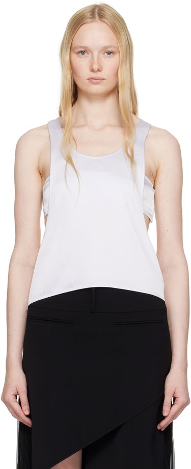 Majica brez rokavov Courrèges Courrèges Infinity Satin Tank Top Bela | 225CDE131PL0160, 0