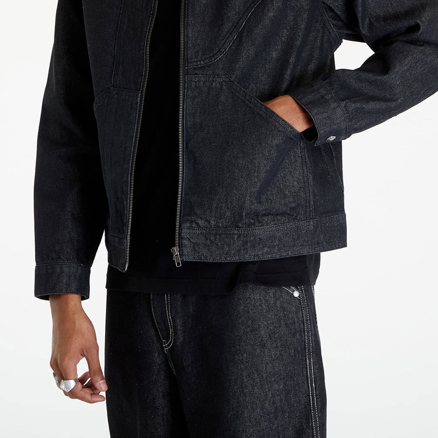 Jakna Dime Denim Twill Jacket Črna | DIMESP241BLW, 1