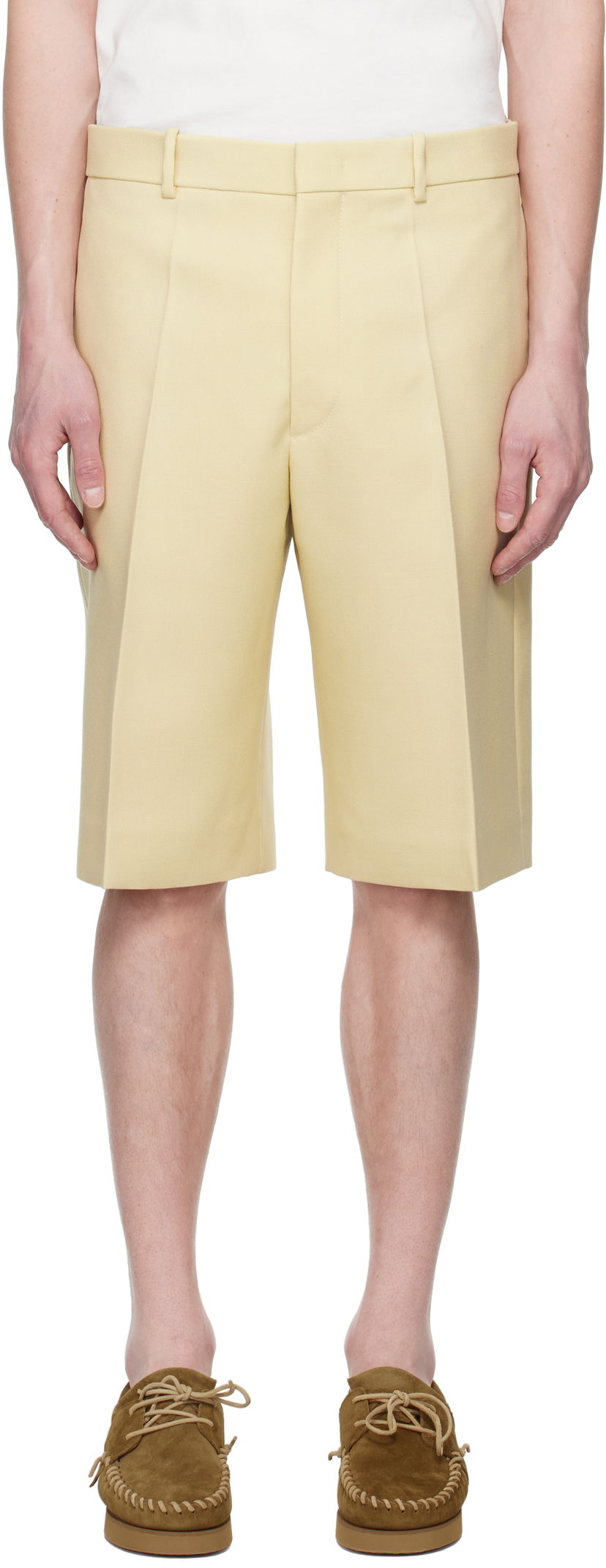 Kratke hlače Jil Sander Jil Sander Wool Canvas Shorts Rumena | J21KA0256_J40005