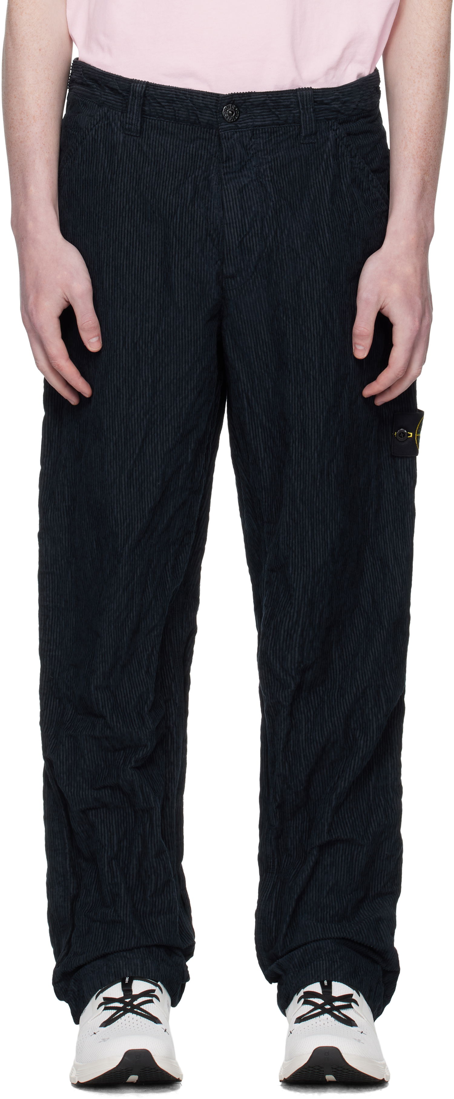Hlače Stone Island Wrinkled Corduroy Trousers Mornarica | K2S15 3100026 S0229, 0