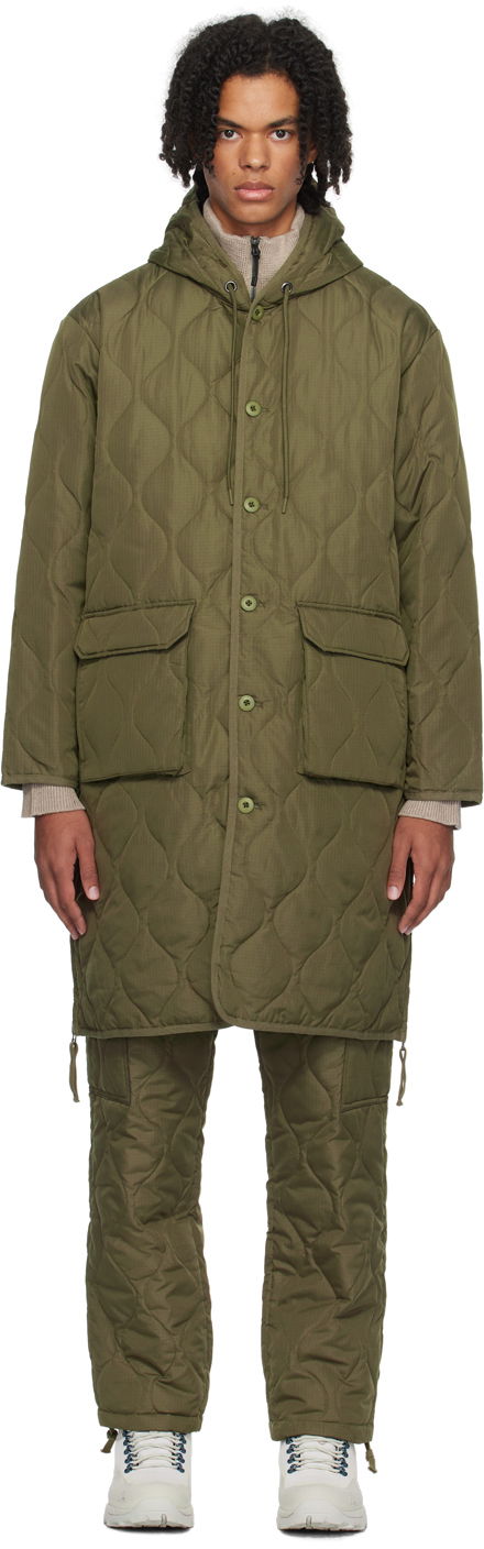 Plašči TAION Hooded Down Coat Zelena | TAION-106BML-LONG