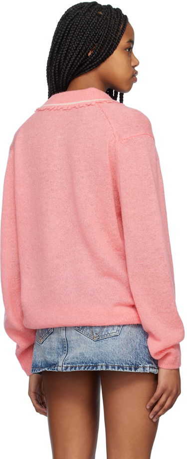 Polo majica We11done Destroyed Knit Polo Roza | WD-KT1-23-665-U-PK, 2