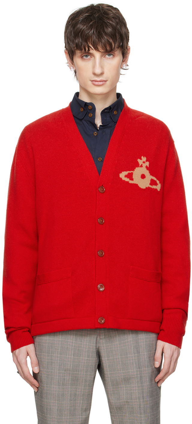 Pleteni pulover Vivienne Westwood Alex Cardigan Rdeča | 27010014-Y0018-