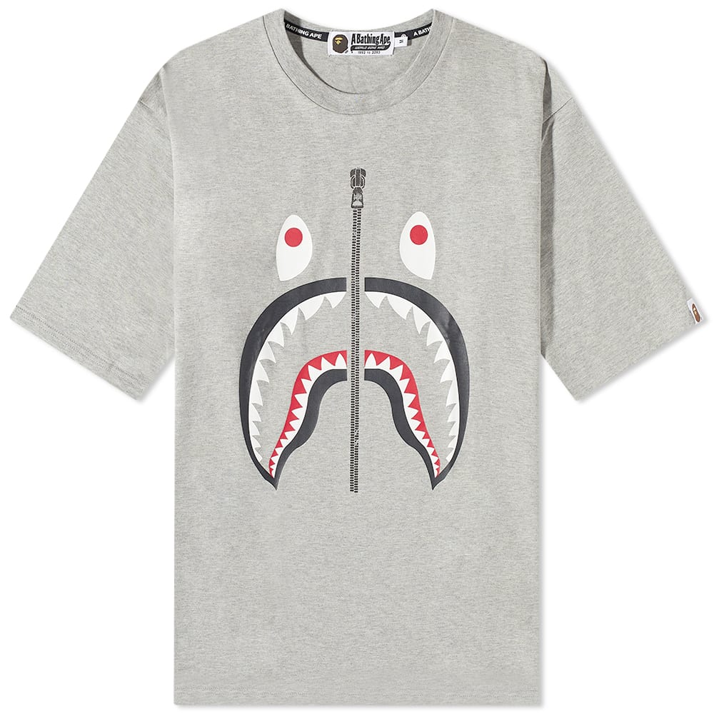 Majica BAPE A Bathing Ape Shark Relaxed Fit Tee Siva | 001CSI801010M-GRY, 0