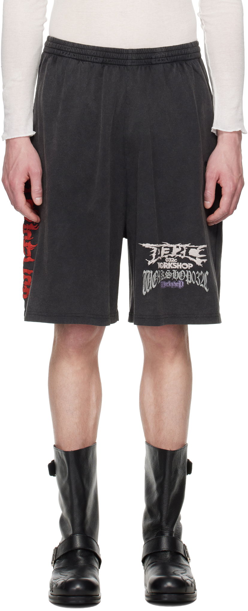 Kratke hlače 032C 032c Telepresence Comfort Shorts Črna | S25-MRC-1141-050