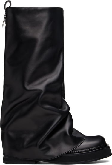 Obleke The Attico Attico Robin Slouch Leather Boots Črna | 241WSH00798 LBT019AA, 0
