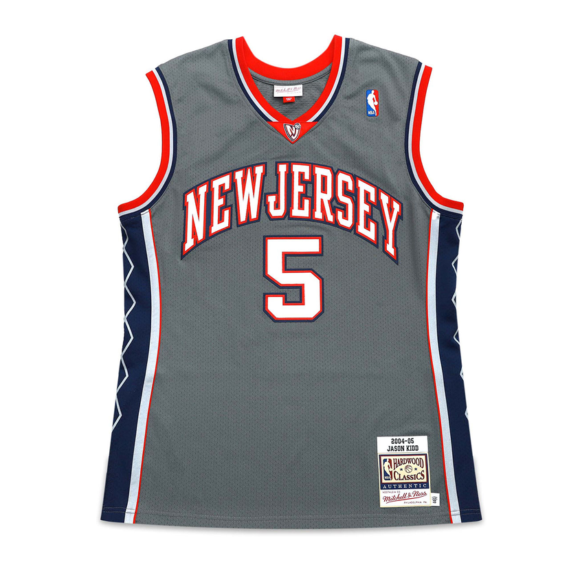 Dres Mitchell & Ness NBA Authentic New Jersey Nets Alternate Basketball Jersey 'Jason Kidd' Siva | AJY44180-NJN04JKIPWGY