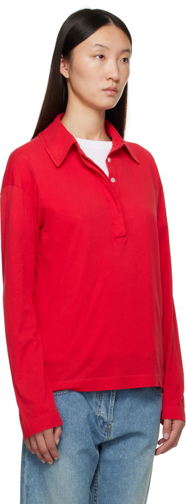 Polo majica The Row The Row Roddie Polo Top Rdeča | 8752-K569, 1