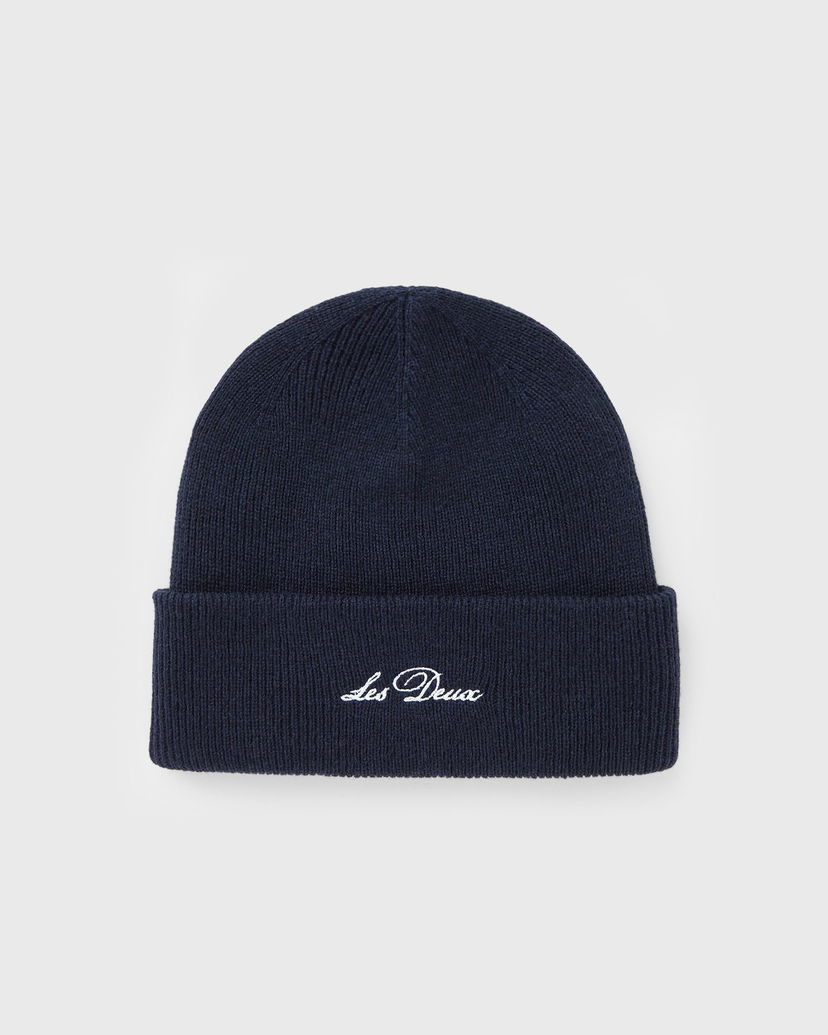 Beanie Les Deux Wayne Embroidered Beanie Mornarica | 1000673-460