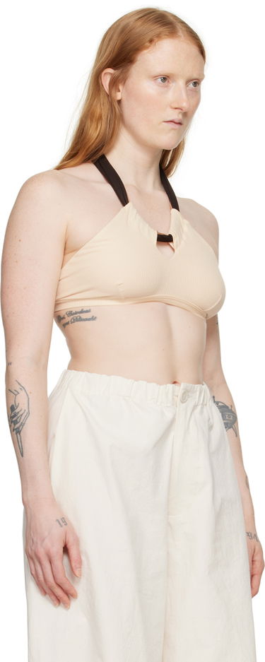 Krop-top Baserange Beige Halter Neck Bra Bež | BRCI-RB-SU24, 1
