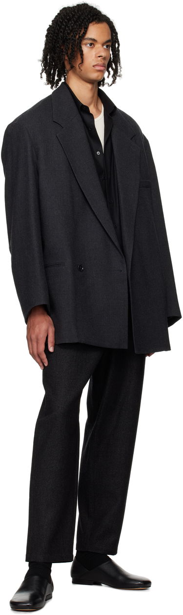 Plašči LEMAIRE Short Maxi Double Breasted Coat Črna | CO1069 LF1302, 3