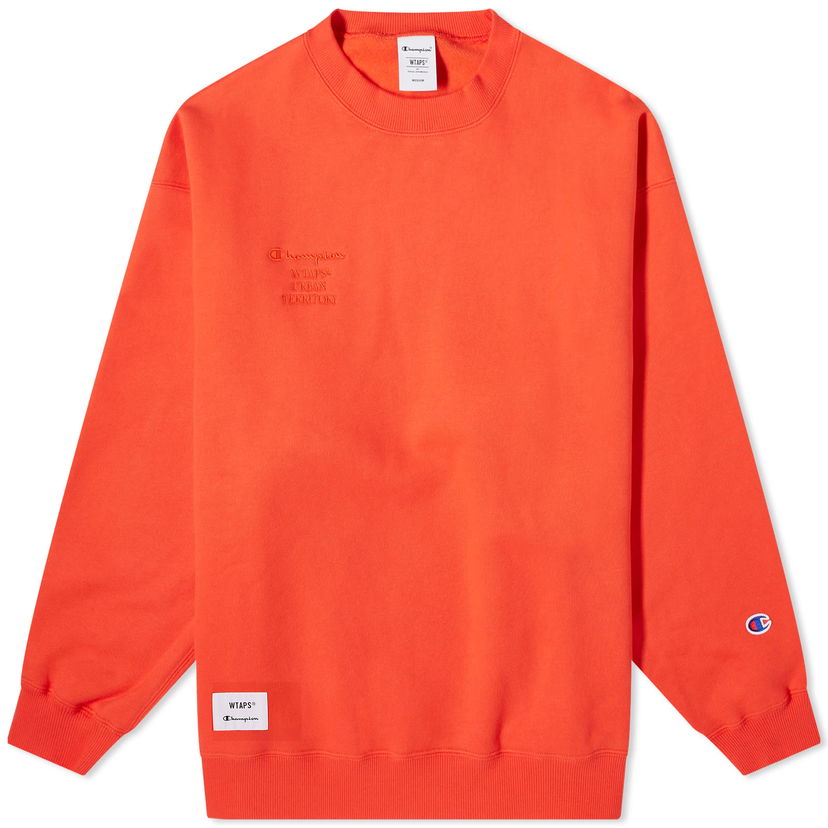 Pleteni pulover Champion x WTAPS Crew Sweat Orange Oranžna | C8-Z018-840