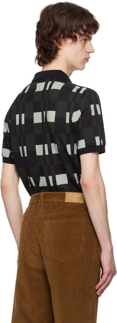 Polo majica Fred Perry Fred Perry Split Chequerboard Polo Črna | M8691, 2