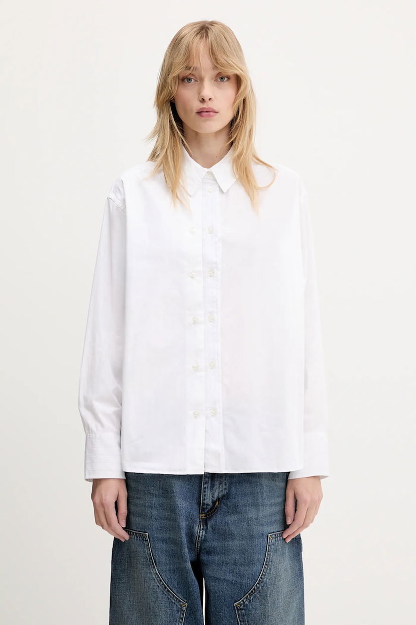 Srajce Samsoe Samsoe Samsoe Samsoe Salasa Relaxed Fit Shirt Bela | F25100006