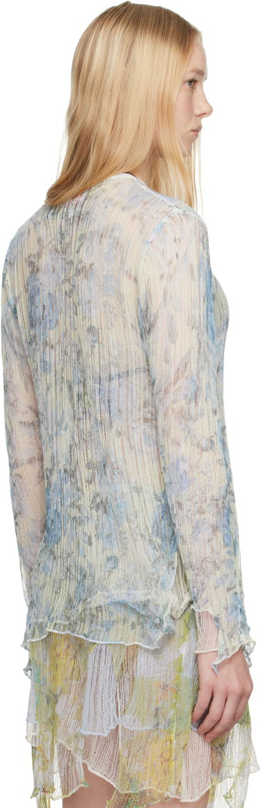 Obleke Diesel Diesel K-Aasmos-A Sheer Layered Long Sleeve Top Modra | A18017 0AFBT, 2