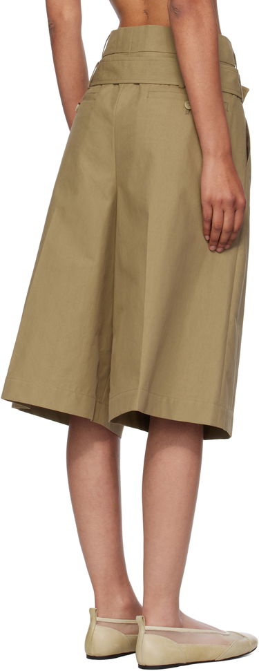 Kratke hlače Simone Rocha Simone Rocha Wide Leg Multi Belt Loop Shorts Bež | 4160 1267, 2