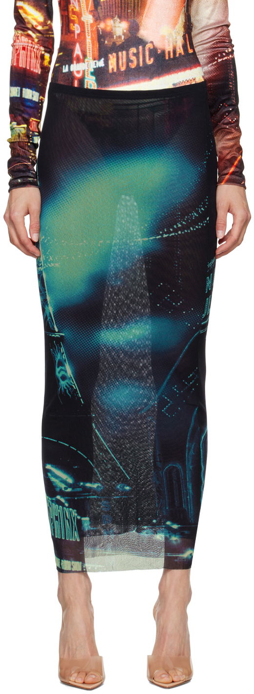 Krila Jean Paul Gaultier Jean Paul Gaultier 'The Pigalle' Print Maxi Skirt Večbarvna | 24/30-F-JU119-T552-59560100