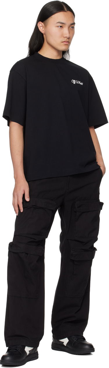 Majica Off-White Black Script T-Shirt Črna | OMAA120C99JER00D1001, 3