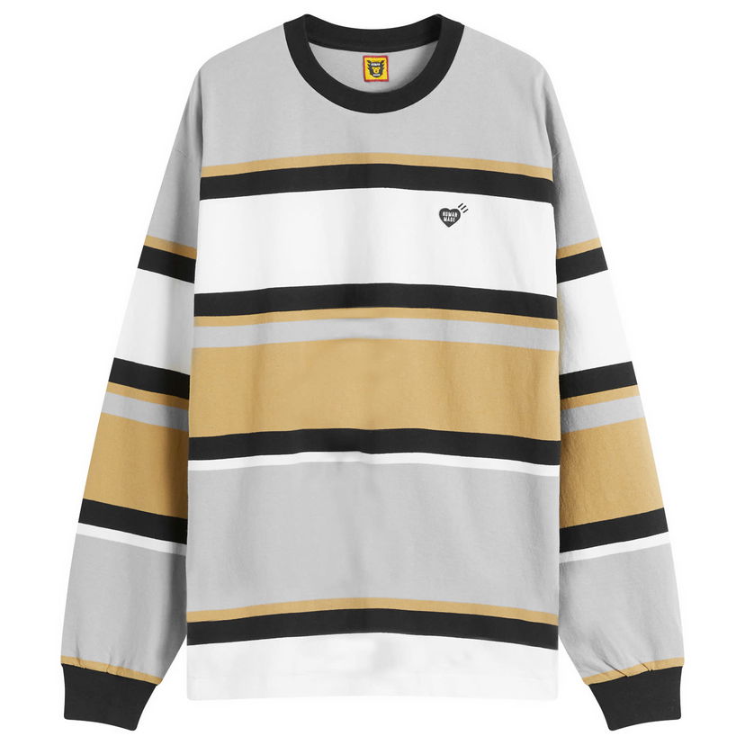Majica Human Made Human Made Striped Long Sleeve T-Shirt Siva | HM28CS021-BR