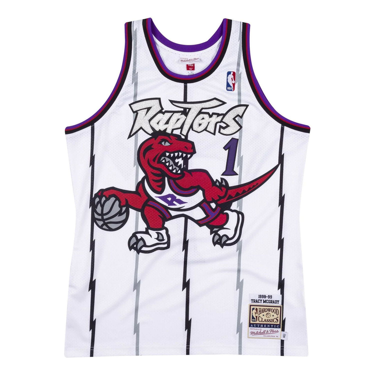 Dres Mitchell & Ness NBA Toronto Raptors 1998-99 'Tracy McGrady' Jersey Bela | AJY4CP19178-TRAWHIT98TMC, 0