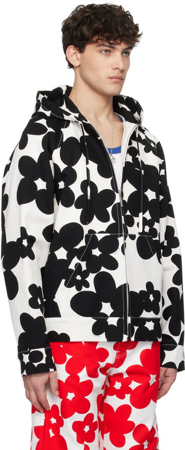 Pulover Marni Marni Dillies Print Hooded Jacket Bela | JUMU0182SU UTC462, 1