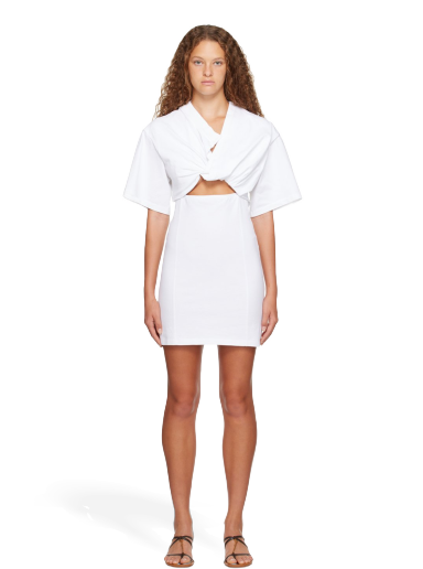 Majica Jacquemus Le Chouchou 'La Robe T-Shirt Bahia' Mini Dress Bela | 23H233DR088-2003