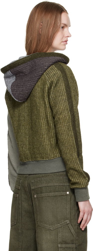 Pulover Andersson Bell Andersson Bell Color Blocked Knit Zip-Up Hoodie Zelena | atb1364w, 2