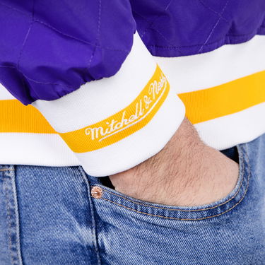 Jakna Mitchell & Ness 75th Anniversary Warm Up Jacket Los Angeles Lakers Lila | OJBF1201-LALYYPPPDKPR, 5