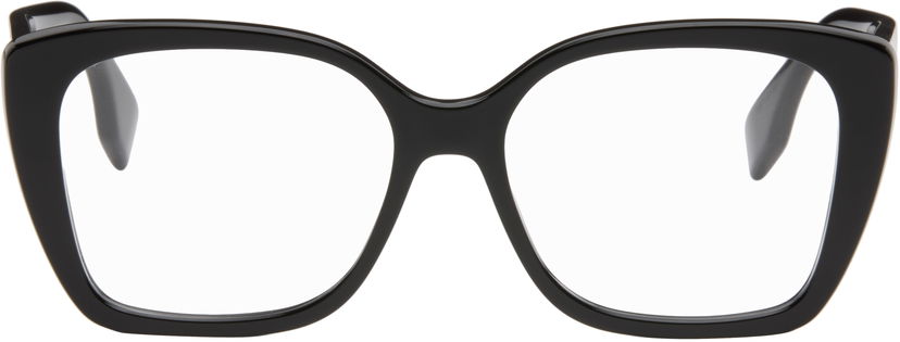 Sončna očala FENDI Lettering Rectangle Glasses Črna | FE50127IW54001 192337228438