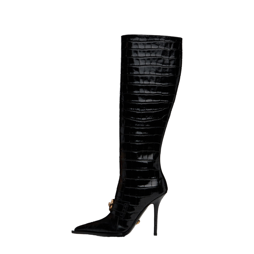 Superge in čevlji Versace Croc-Effect Alia Črna | 1012029_1A08910
