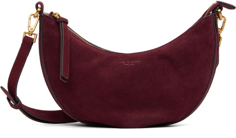 Torba za čez ramo rag & bone Rag & Bone Alix Suede Crossbody Bag Bordo | SD100812