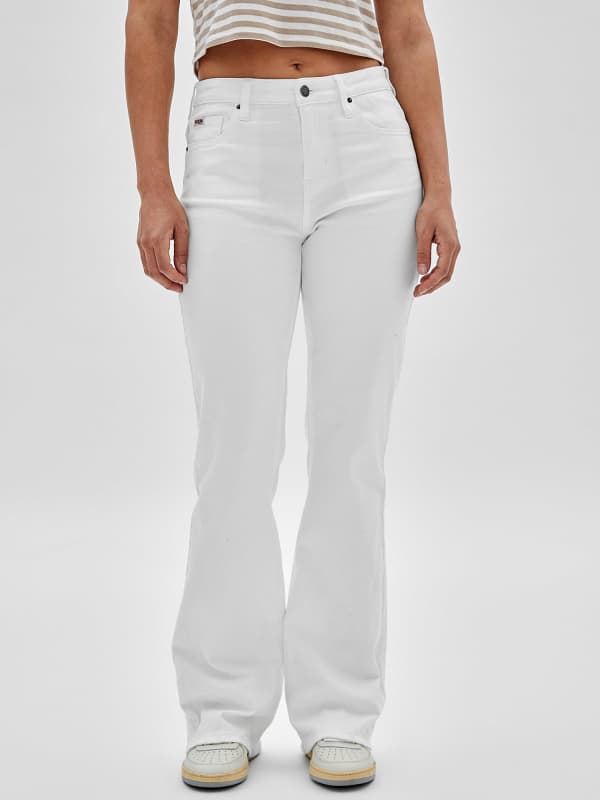 Hlače GUESS Bootcut Denim Bela | W3GG11D0Z50, 0