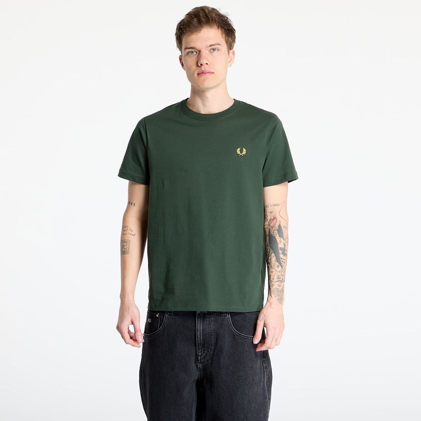 Majica Fred Perry Fred Perry Crew Neck T-Shirt Zelena | M1600 X89