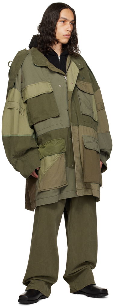 Parka We11done Paneled Jacket Zelena | WD-JP3-23-149-U-KK, 3