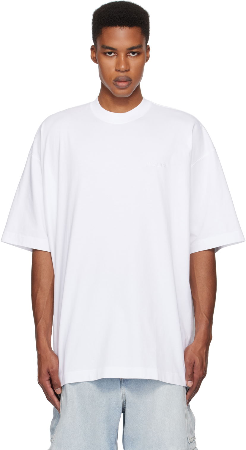 Majica VETEMENTS Embroidered Logo Oversized T-Shirt Bela | UA66TR765W
