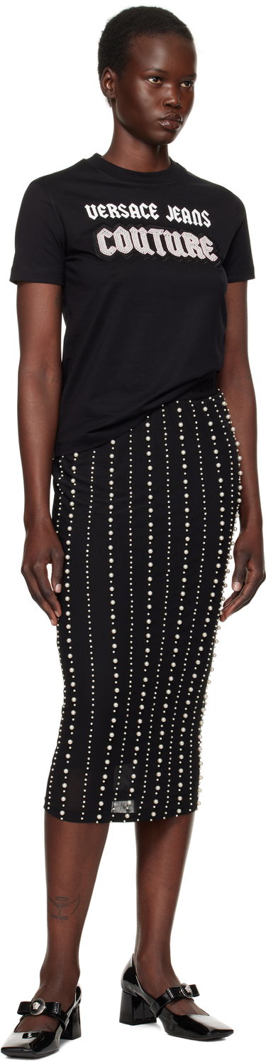 Majica Versace Gothic Logo T-Shirt Črna | E77HAHC02_ECJ01C, 3