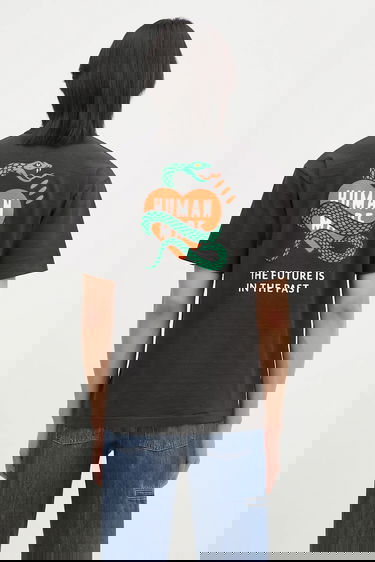 Majica Human Made Graphic T-Shirt with Snake, Heart, and 'The Future Is In The Past' Print Črna | HM29TE001, 0